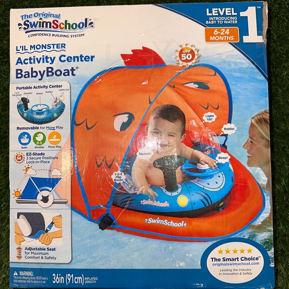SwimSchool Infant Baby Pool Floats, Free Swimming, Super Buoyant - Picture 1 of 3